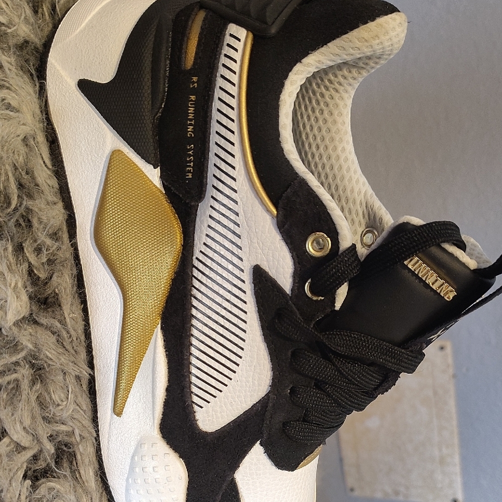 Puma Black and White Athletic Shoes with Chunky Sole